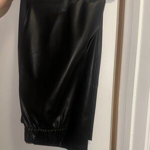 Black Faux Leather pants